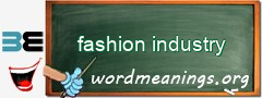 WordMeaning blackboard for fashion industry